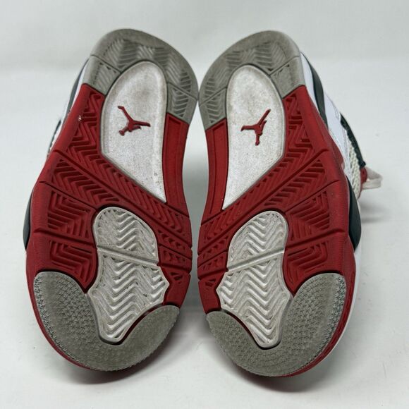 Nike Air Jordan 4 Retro OG PS Sneakers Boys Girls Size 13C Fire Red BQ7669-160 - Picture 16 of 16